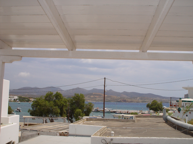 view from our rooms at Pollonia Milos Greece